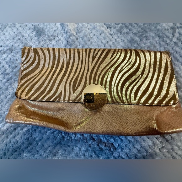 Zebra Inspired Bronze Clutch - Picture 3 of 5